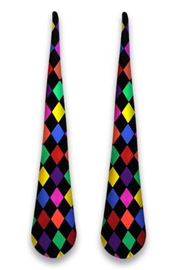 (image for) Sock Poi - Rainbow Harlequin
